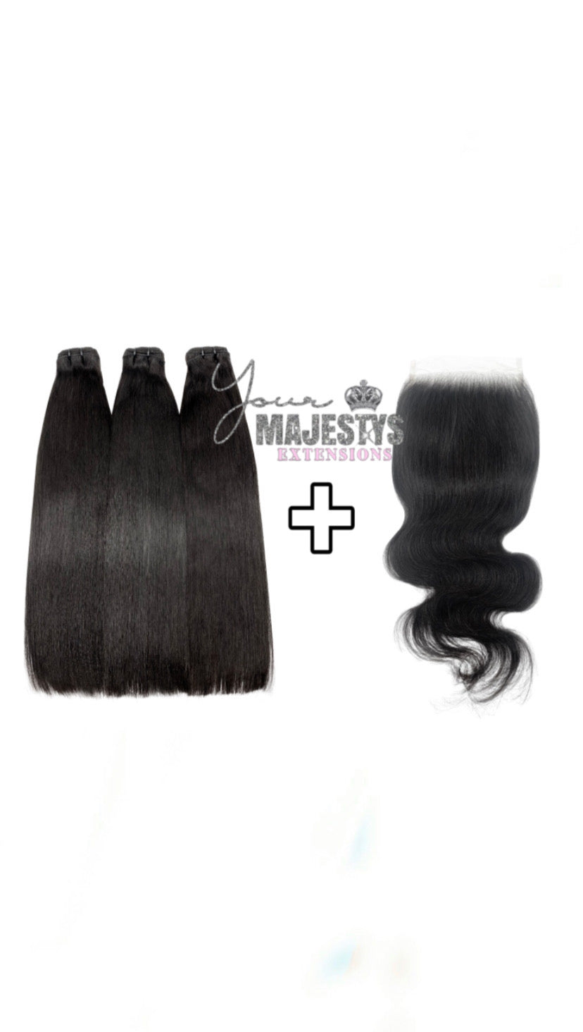 3 Raw Vietnamese Bundles+Closure - YourMajestysExtensions